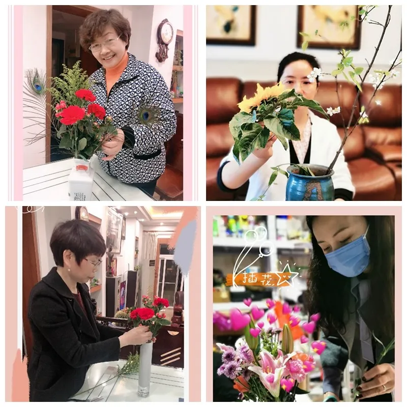 【细腻女王，，名堂人生】7790必发集团电力集团工会举行“三八”妇女节线上插花活动