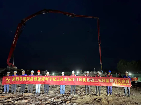 皖能新能源利辛纪王风电场项目风机基。。ǘ标段）工程准期完工